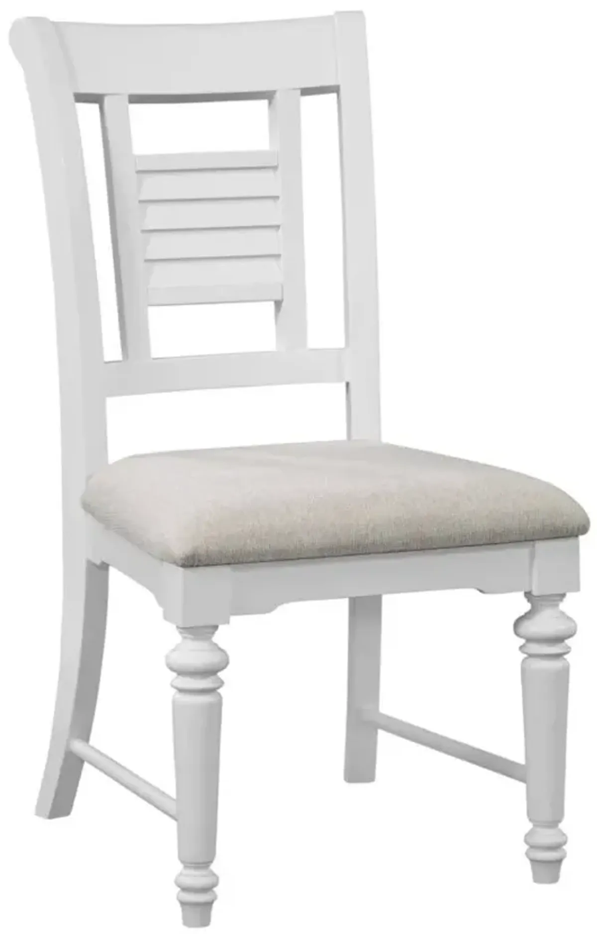 American Woodcrafters Cottage Traditions Regular Height Side Chair in Clean White Cottage Finish