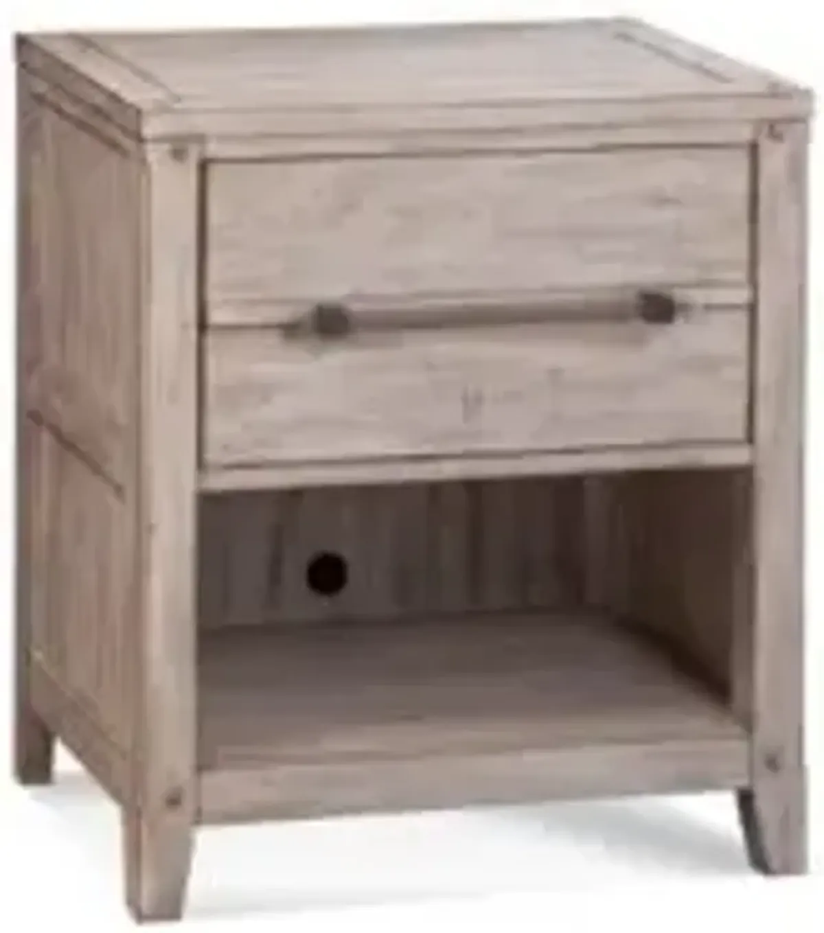 American Woodcrafters Aurora 1-Drawer Nightstand in Whitewash