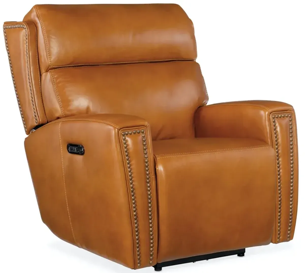 Hooker Furniture Ruthe Derrick Honey Leather Zero Gravity Power Recliner with Power Headrest