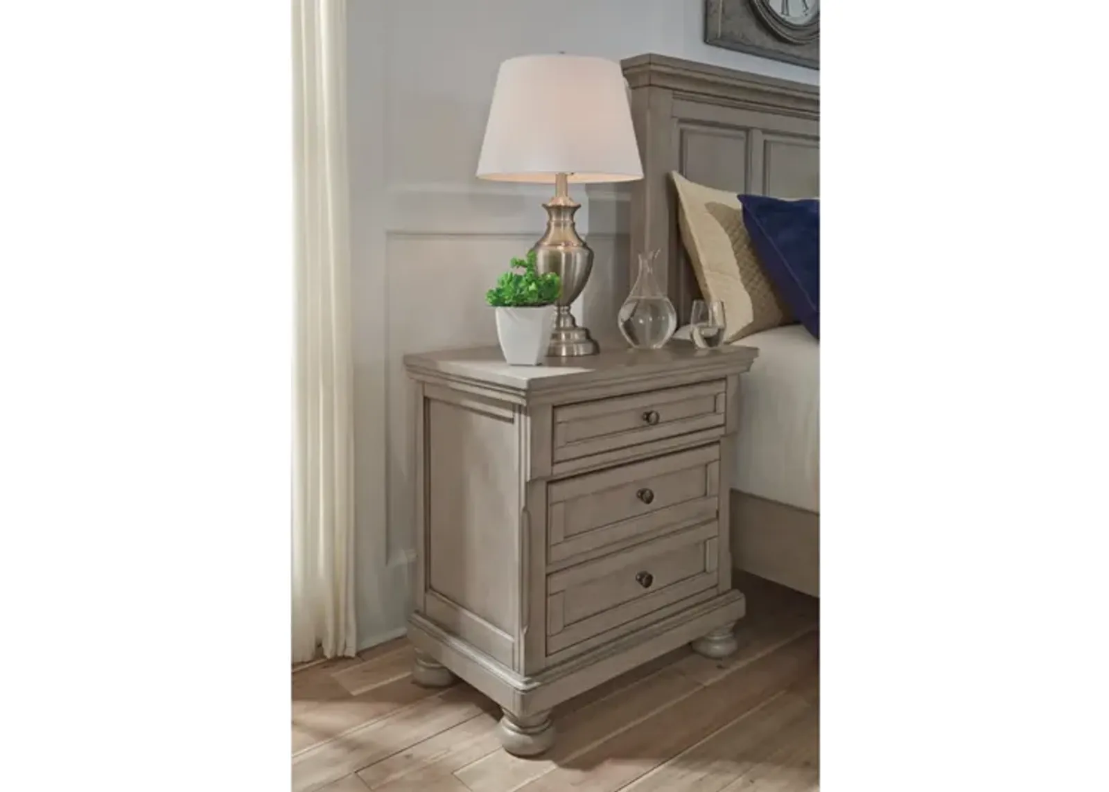 Ashley Lettner Light Gray Nightstand