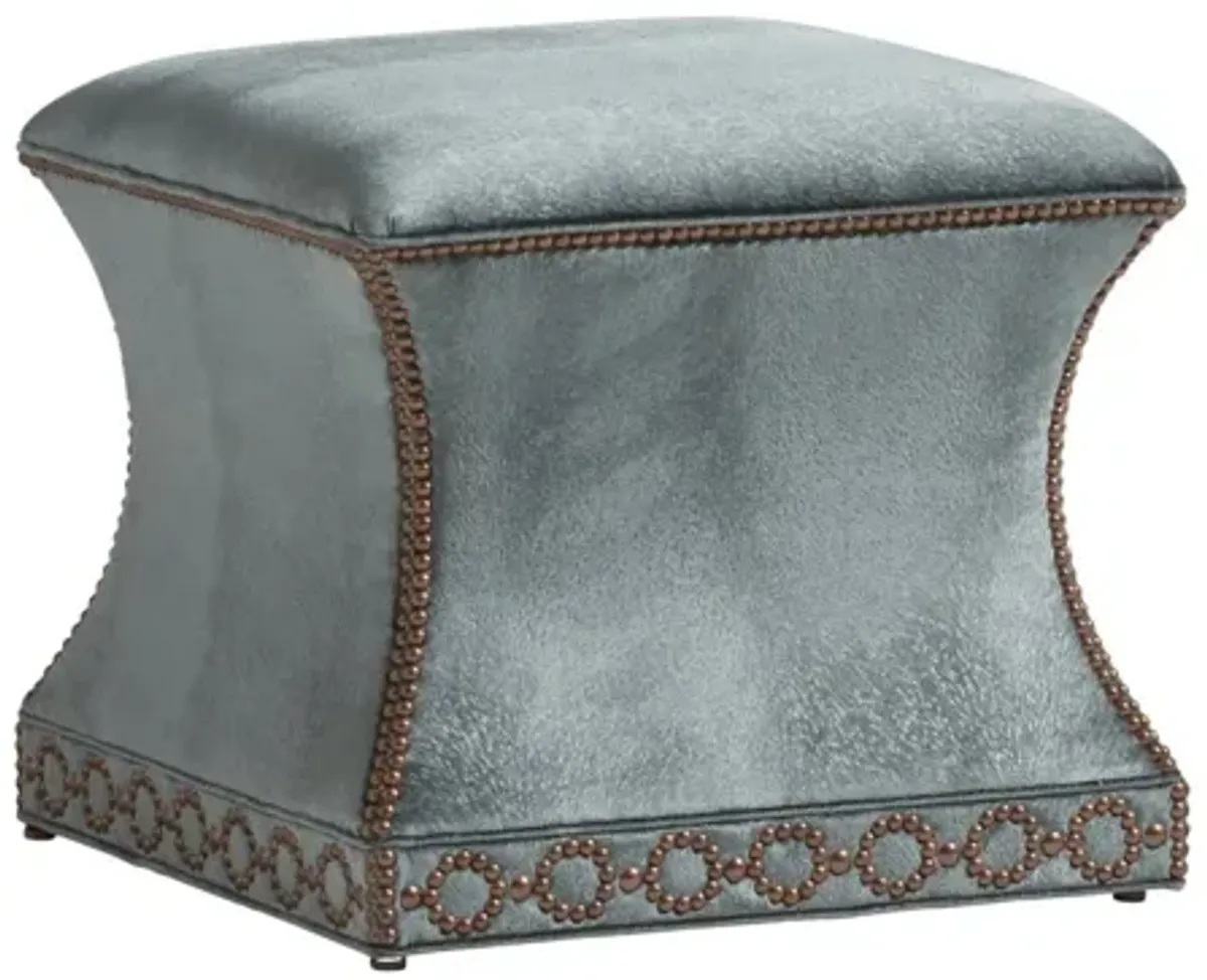 Carlyle by Lexington Blue Merino Ottoman Carlyle