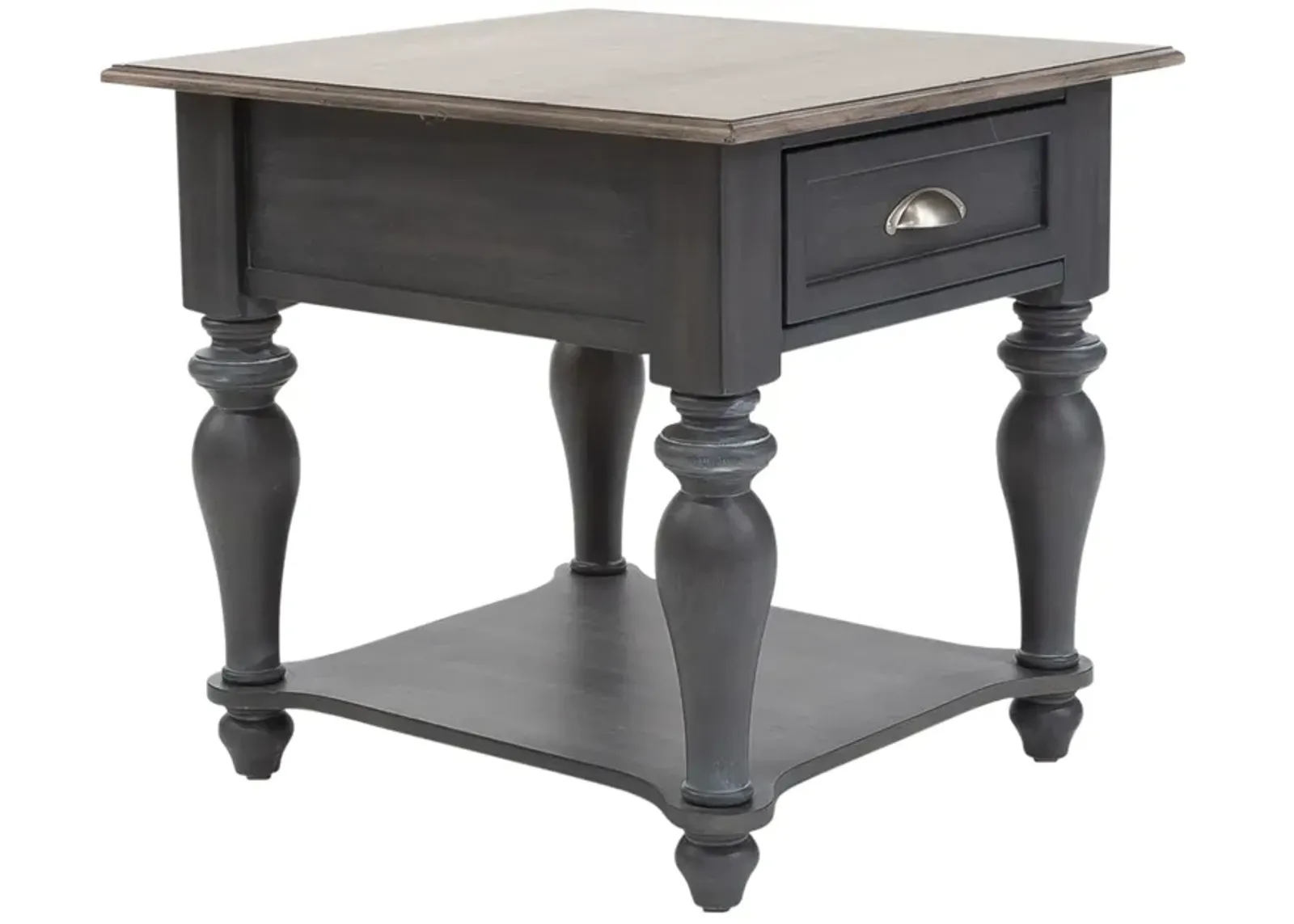 Liberty Furniture Ocean Isle 3-Piece Slate/Weathered Pine Table Set