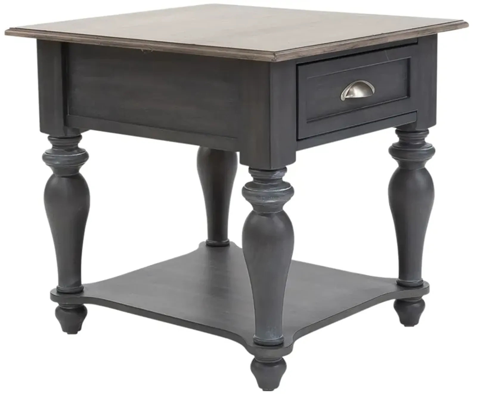 Liberty Furniture Ocean Isle 3-Piece Slate/Weathered Pine Table Set