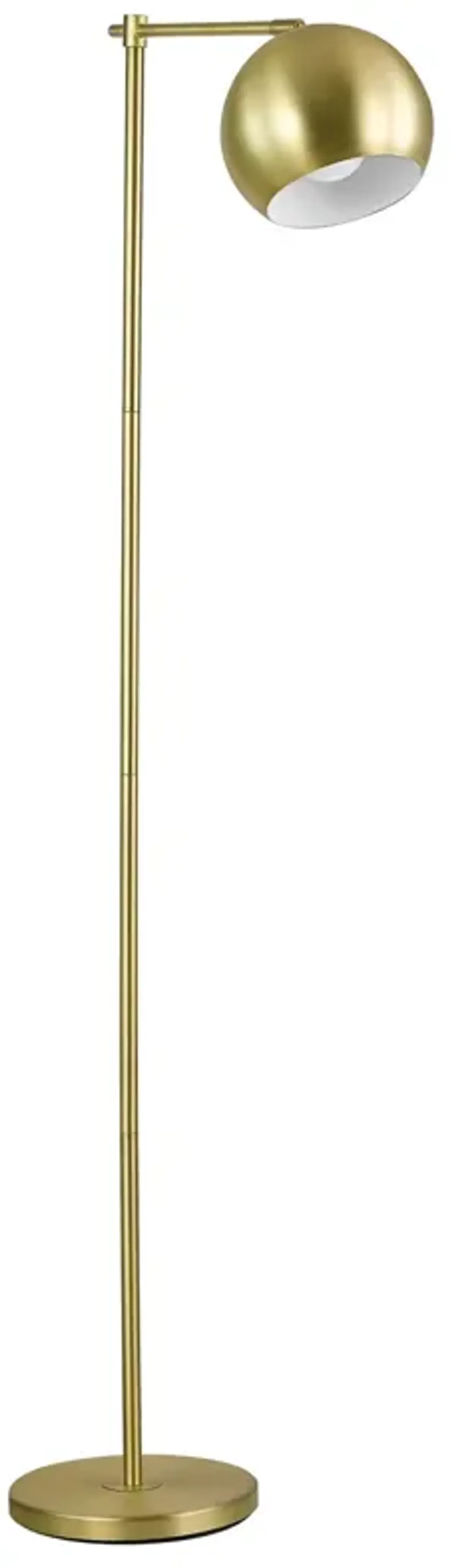 Coaster Linnea 60 Inch Dome Shade Task Floor Lamp Brushed Gold