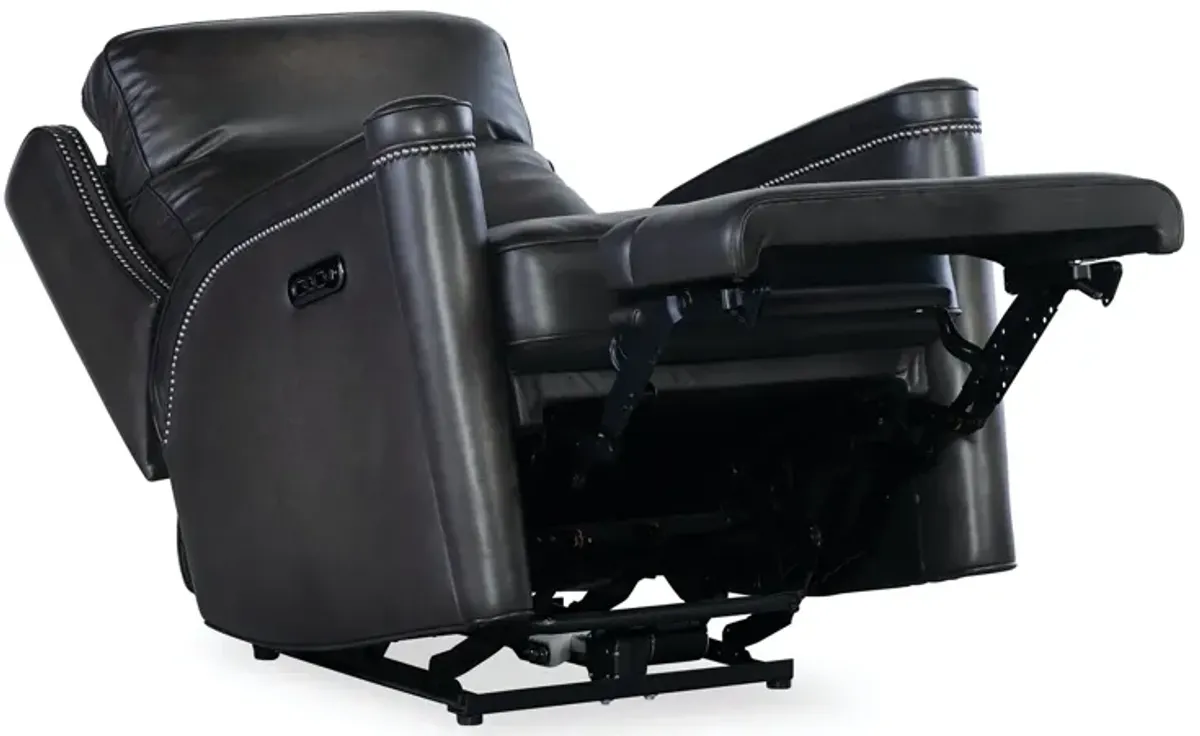 Hooker Furniture Hamilton Sarzana Castle Leather Power Recliner with Power Headrest