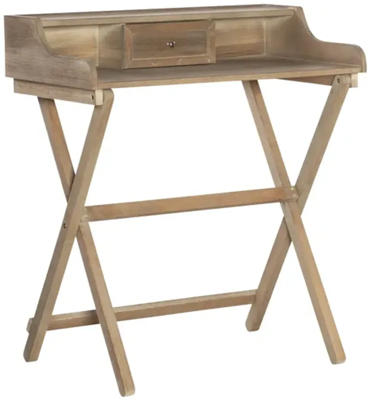 Linon Coy Rustic Brown Folding Desk