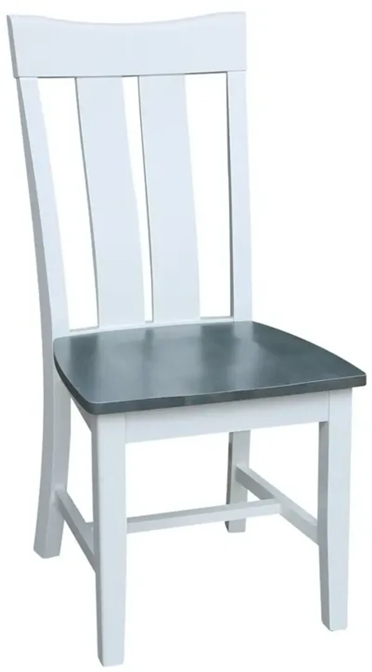 John Thomas Cosmopolitan Ava Wood Dining Chair in Heather Gray & White