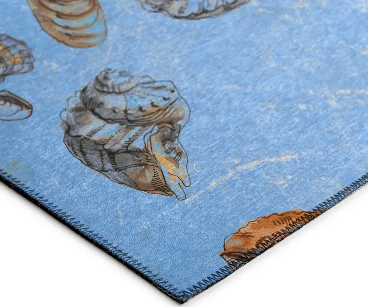 Dalyn Seashore Memories Azure Seashell Vignette 5'X8' Area Rug