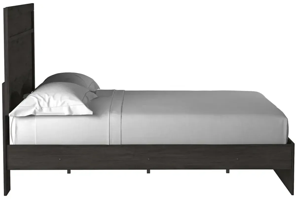 Belachime Black Queen Panel Bed