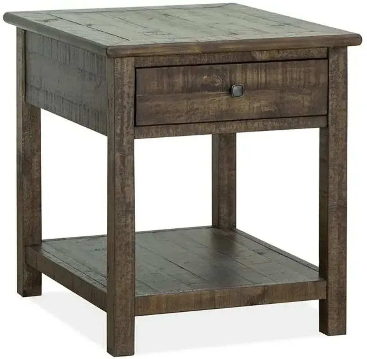 WOOD RECTANGULAR END TABLE - SMITHTON