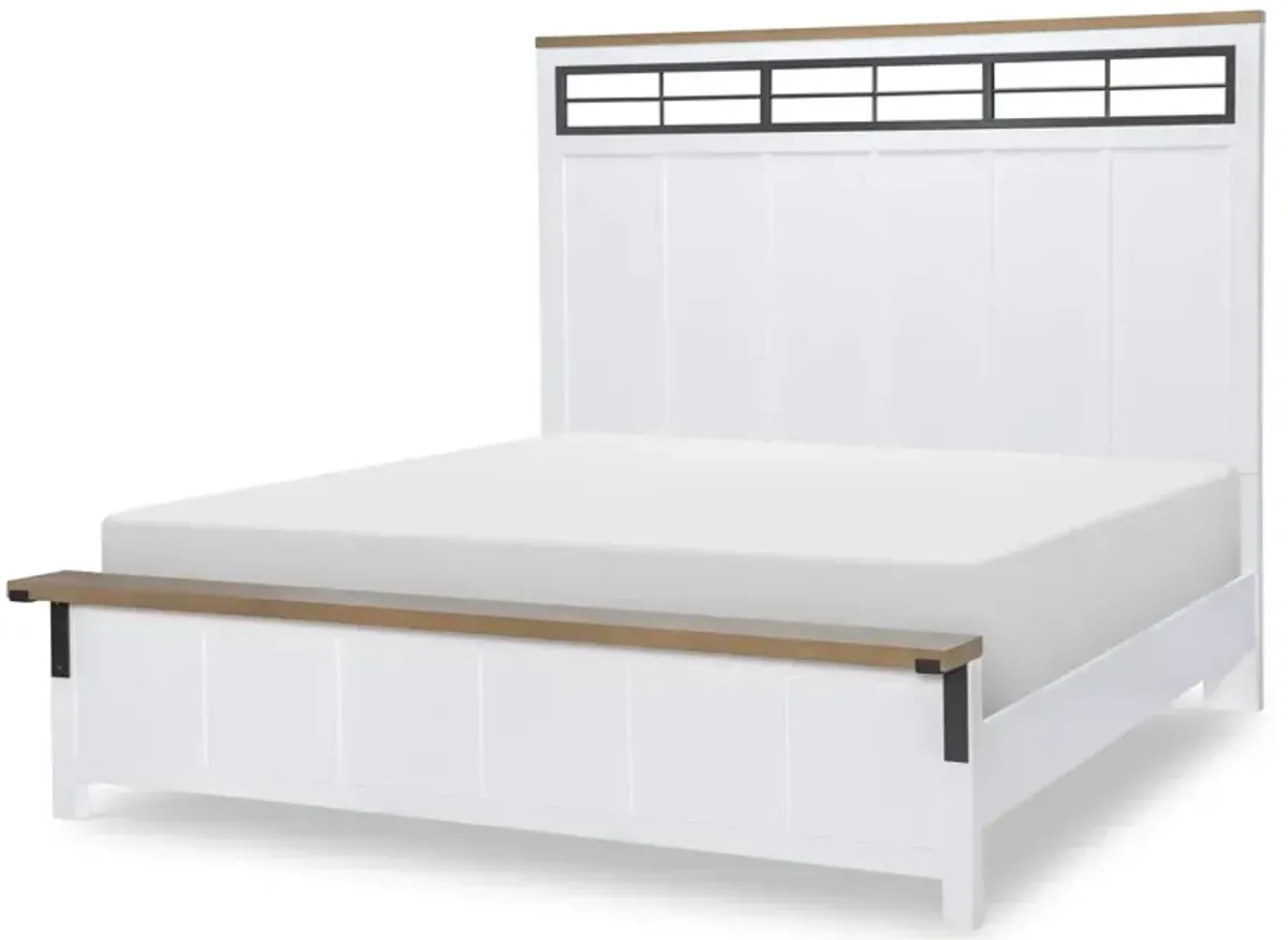 Legacy Classic Complete Two-Tone Panel Bed King Franklin