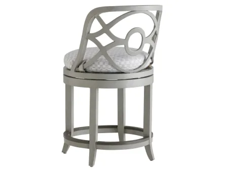 SWIVEL COUNTER STOOL SILVER SANDS