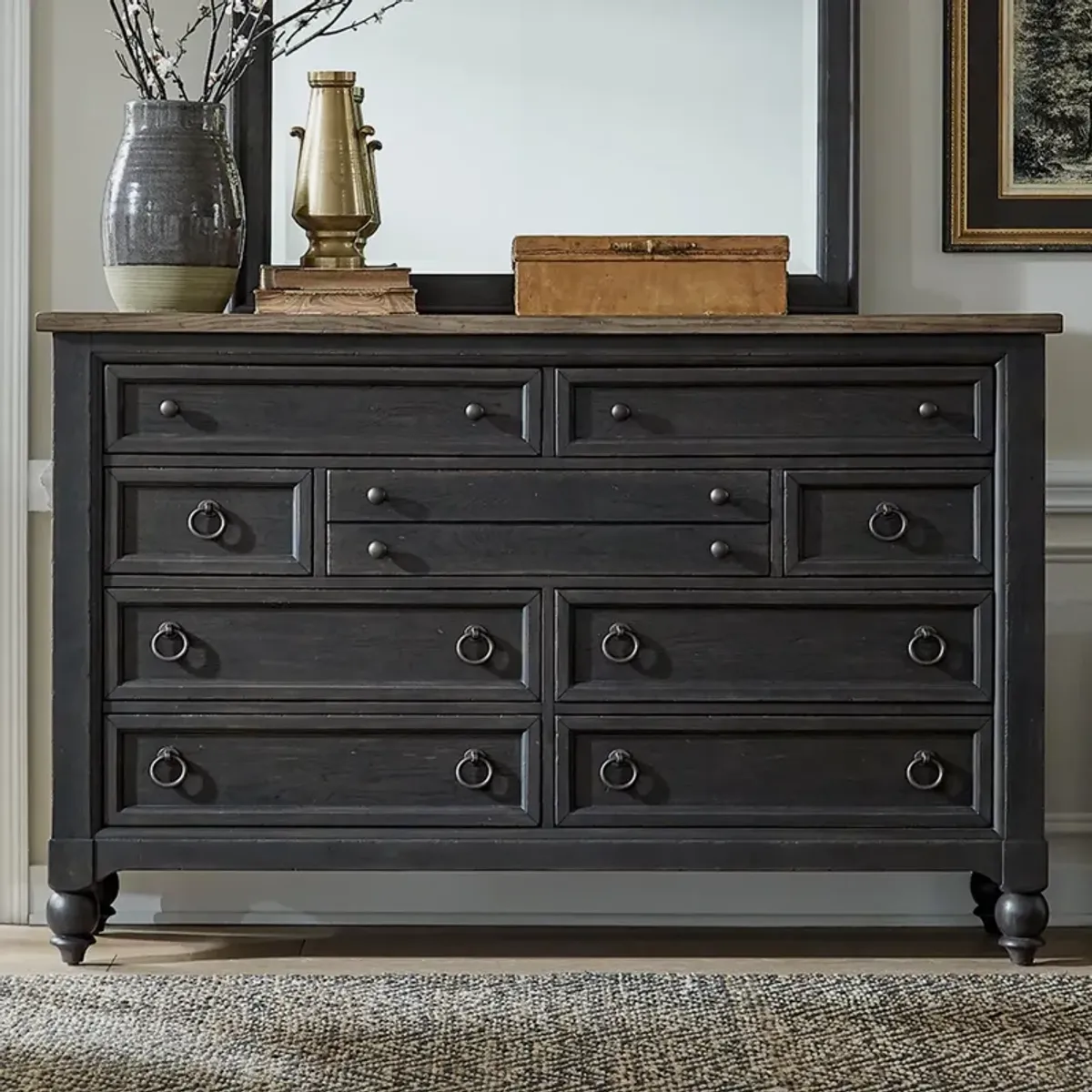 Liberty Furniture Americana Farmhouse Black Dresser