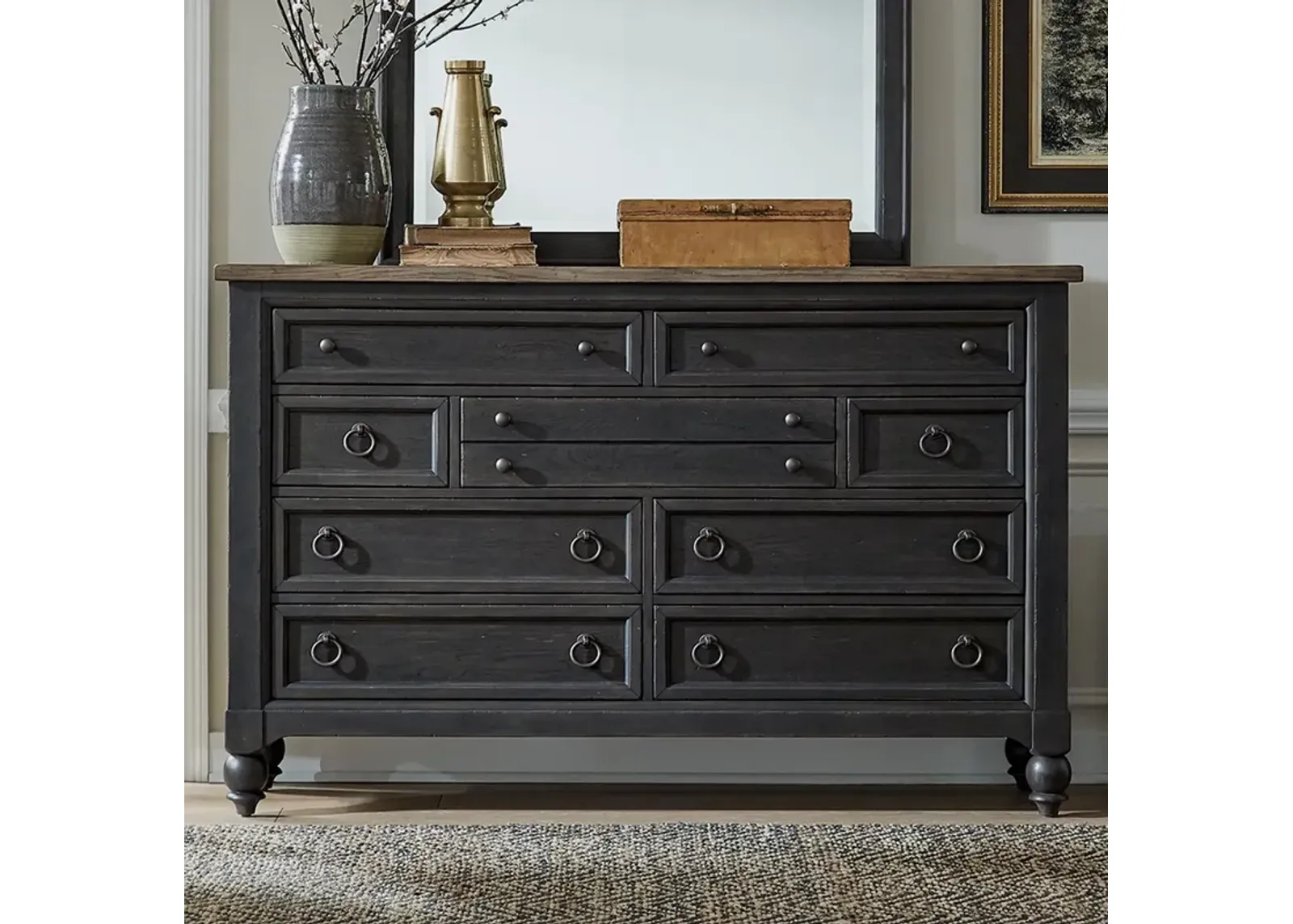 Liberty Furniture Americana Farmhouse Black Dresser