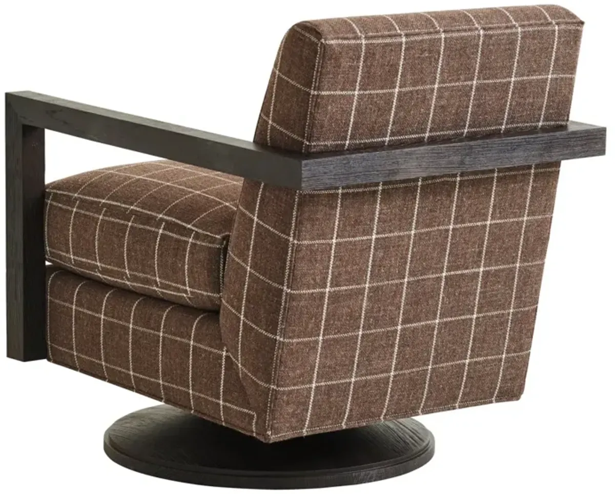 Barclay Butera Upholstery by Barclay Butera Willa Swivel Armchair in Brown