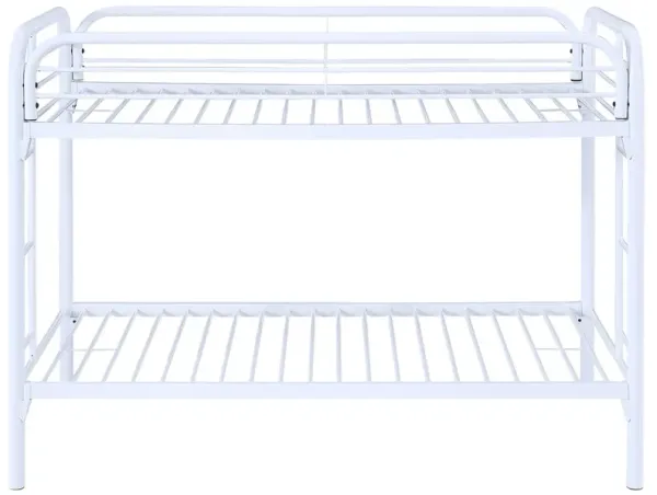 Coaster Morgan Metal Twin Over Twin Bunk Bed White