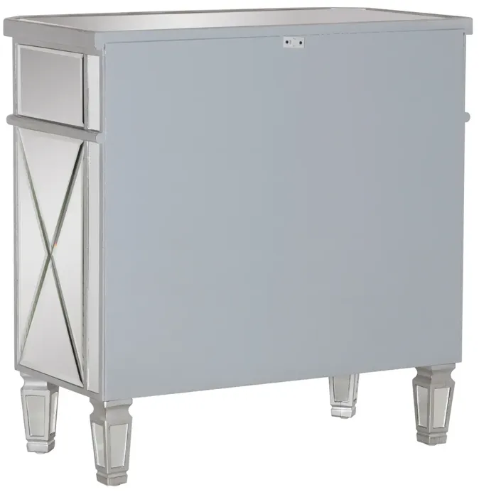 MIRRORED 1 DRAWER 2 DOOR CONSOLE