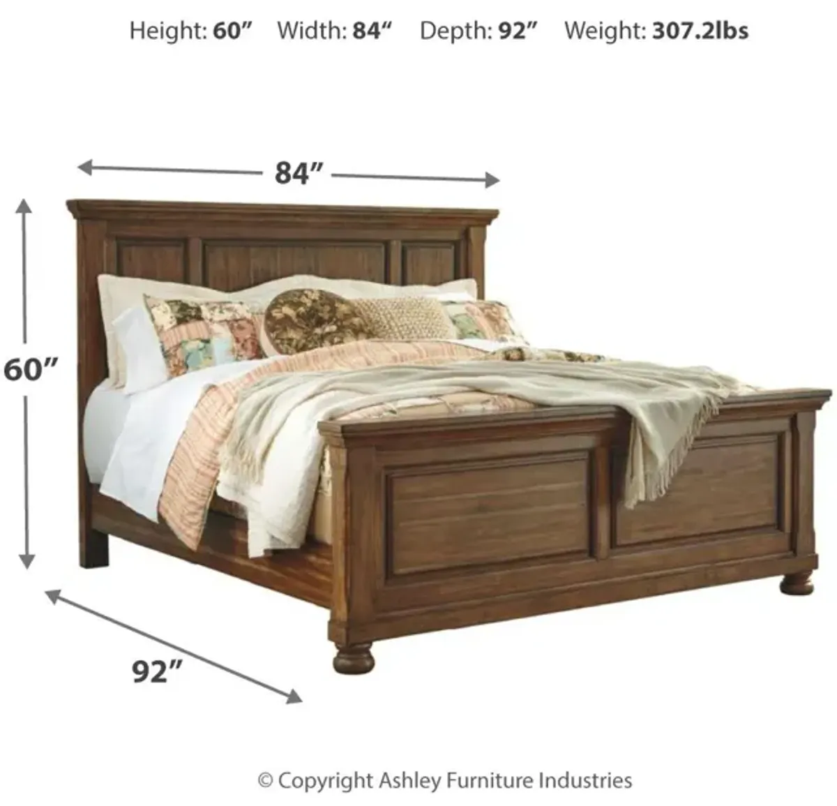 Ashley Flynnter Medium Brown King Panel Bed