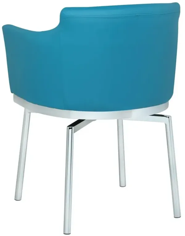 Chintaly Dusty Contemporaryn Club Arm Chair with Memory Swivel