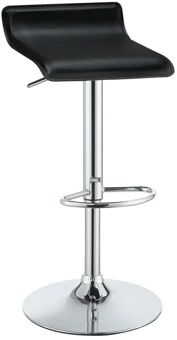 Coaster Bidwell Upholstered Adjustable Bar Stool Black