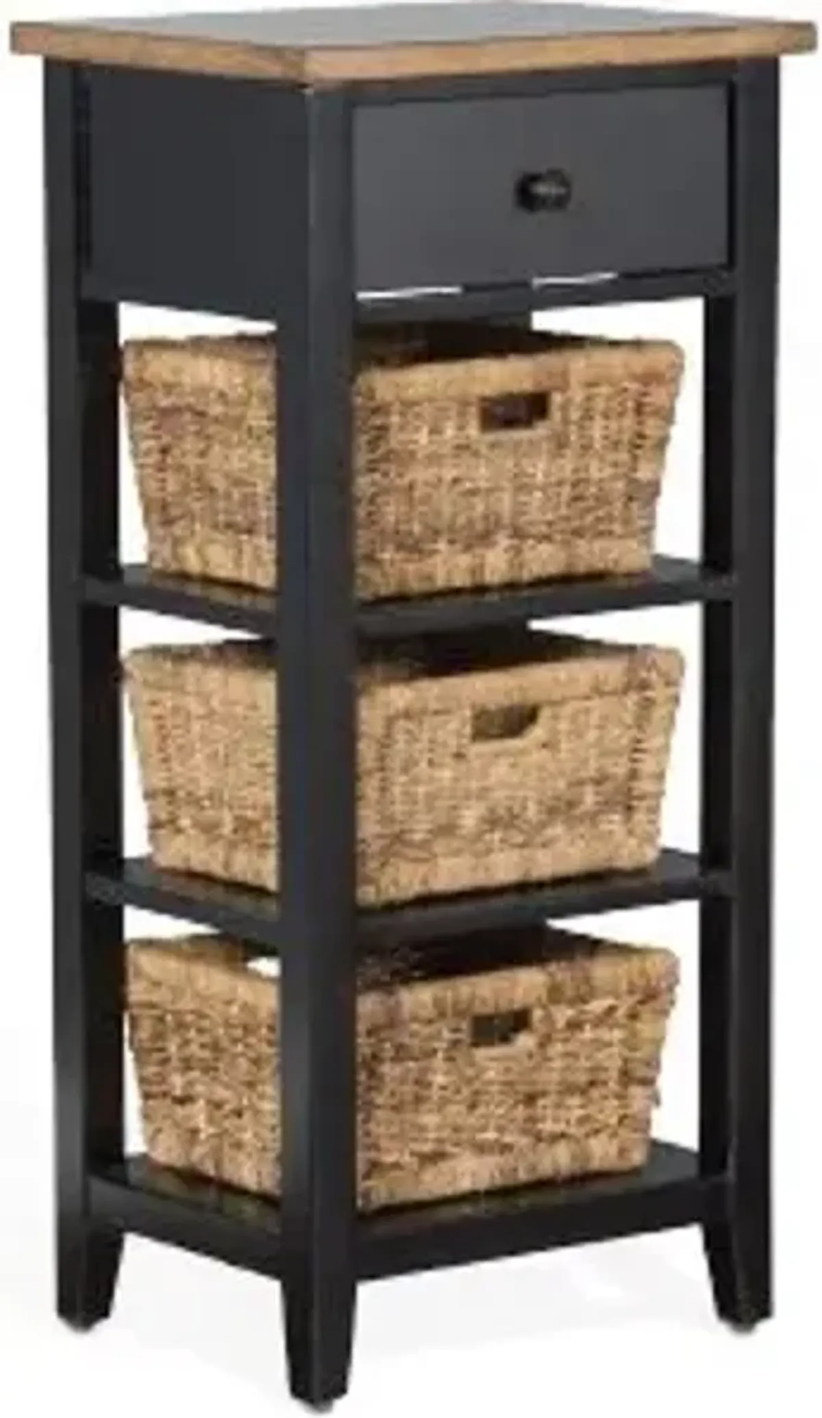 Sunny Designs Black & Natural Storage Rack