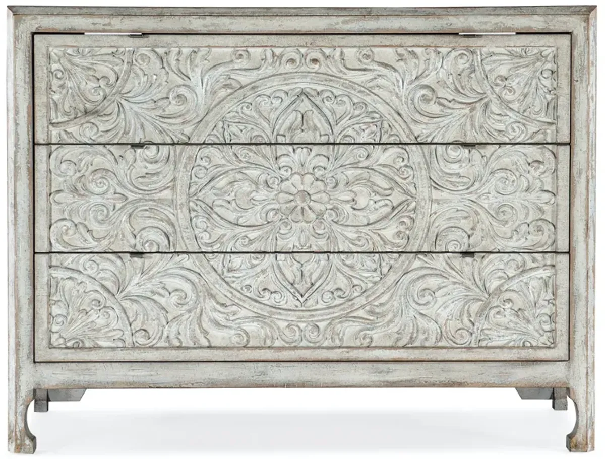 Hooker Furniture La Grange Lockhart Antique White 3-Drawer Accent Chest