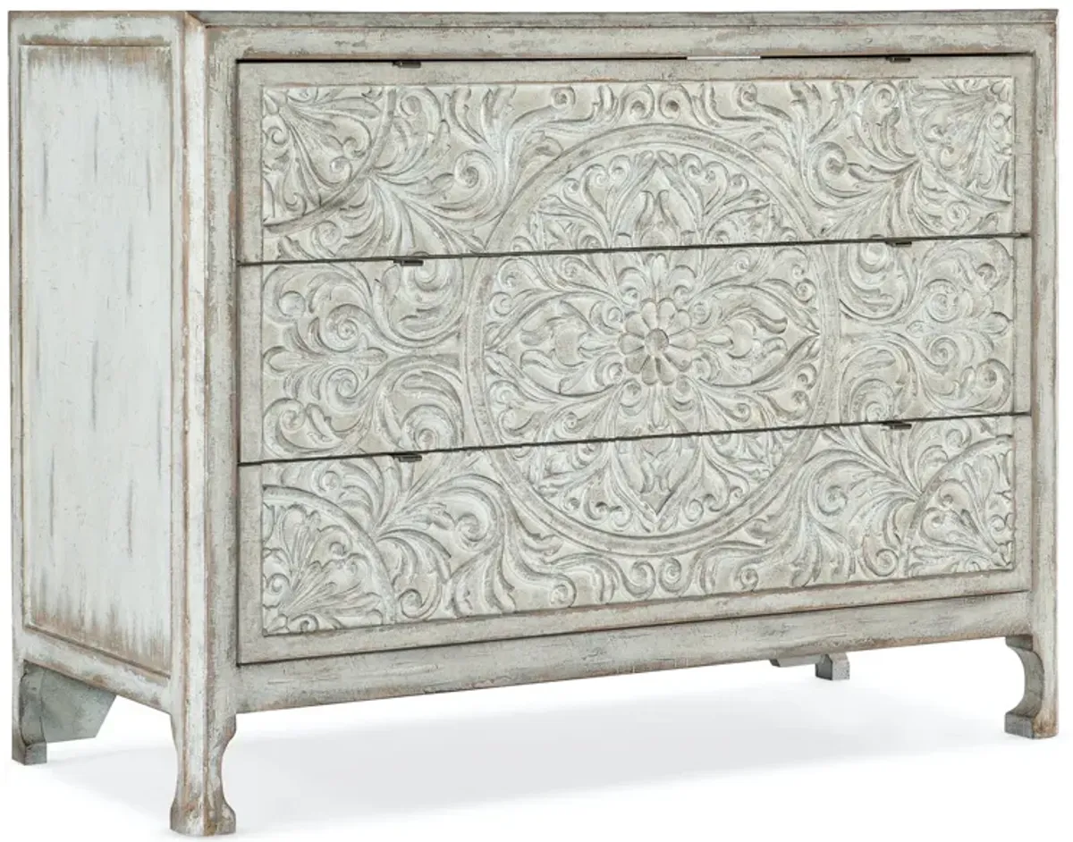 Hooker Furniture La Grange Lockhart Antique White 3-Drawer Accent Chest