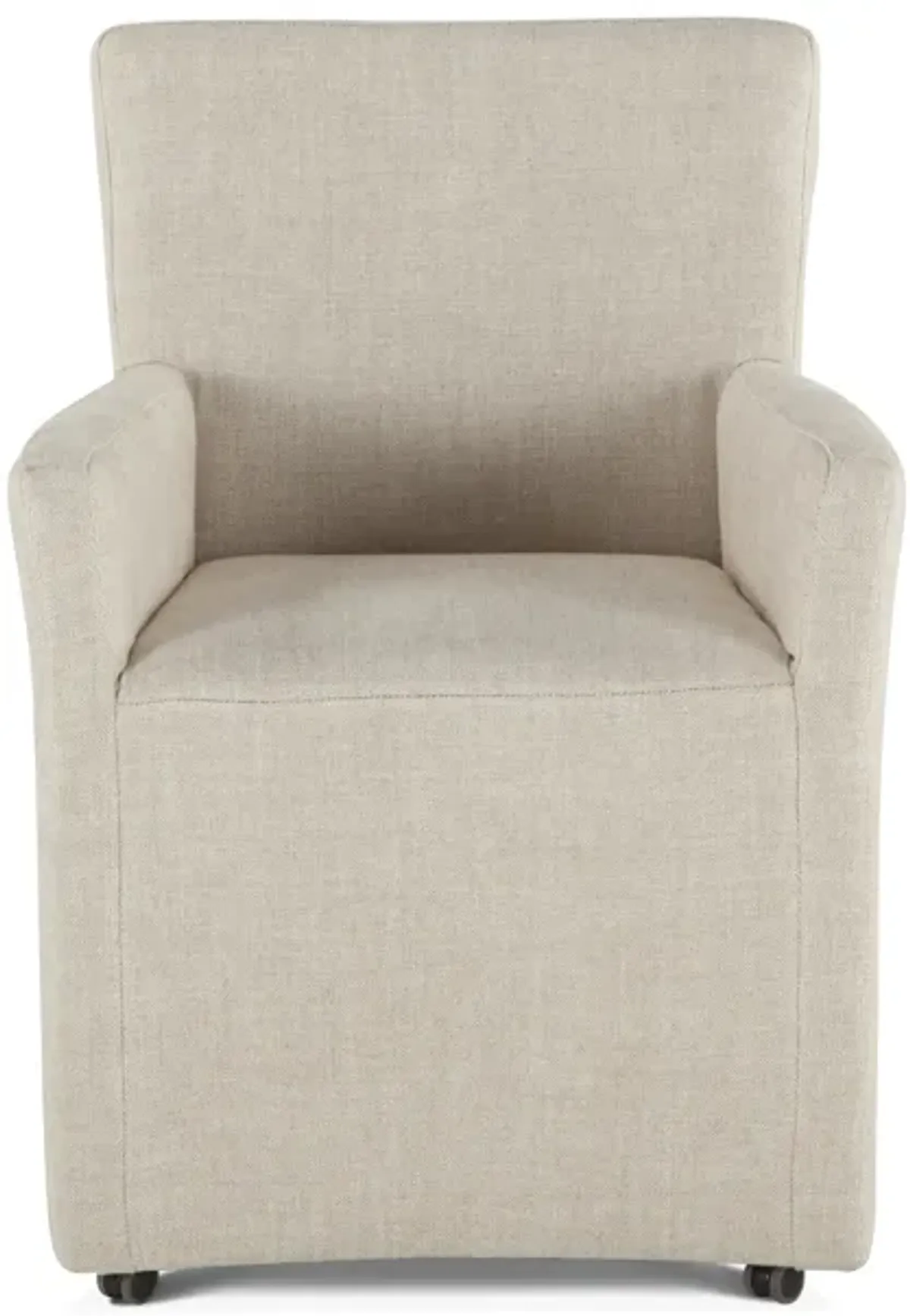 Home Trends Design Grosvenor Off-White Linen Wheeled Armchair