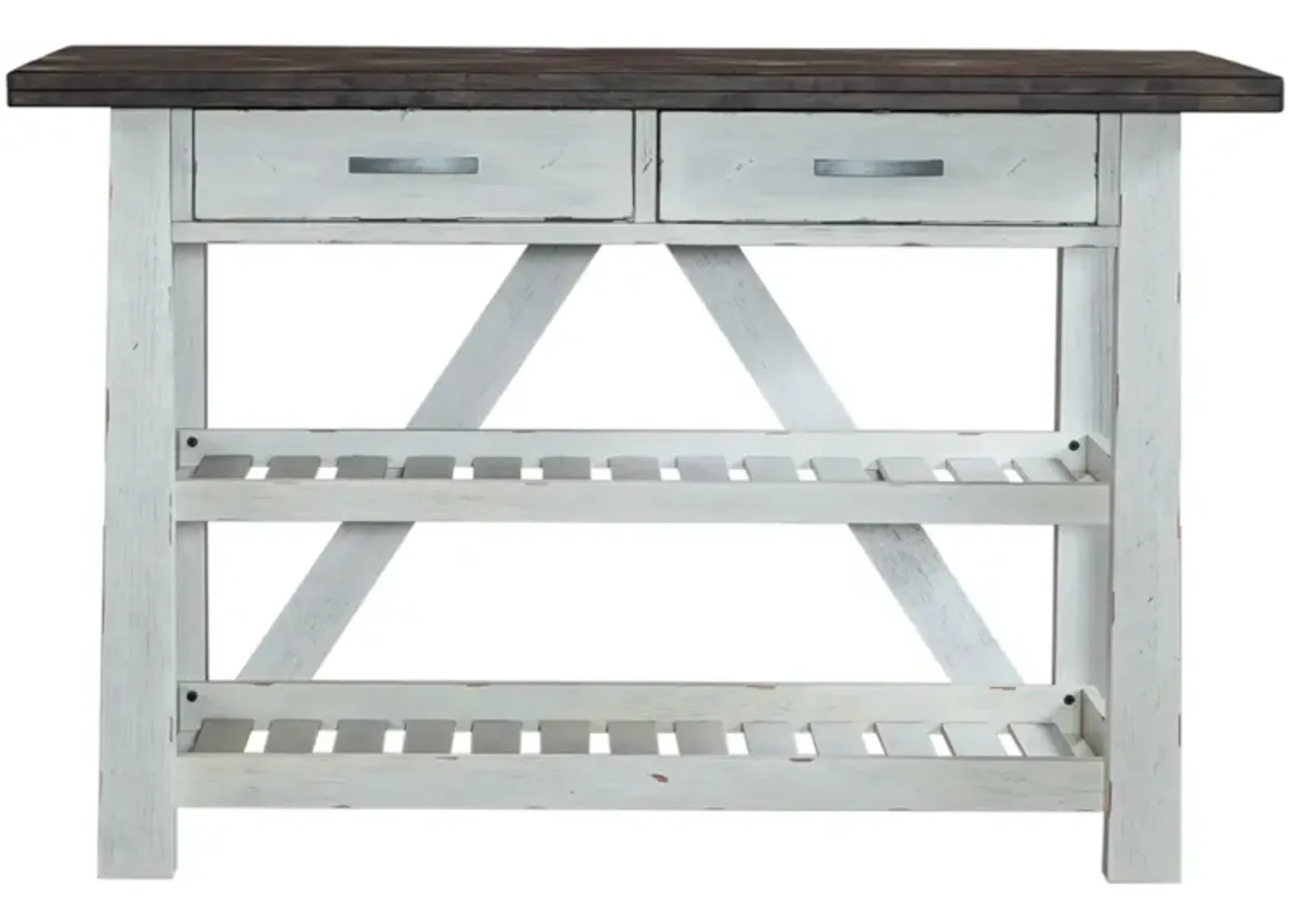 Farmhouse Two-Tone White Server