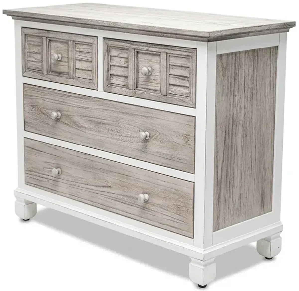 Seawinds Islamorada Dapple Grey Finish 4-Drawer Chest