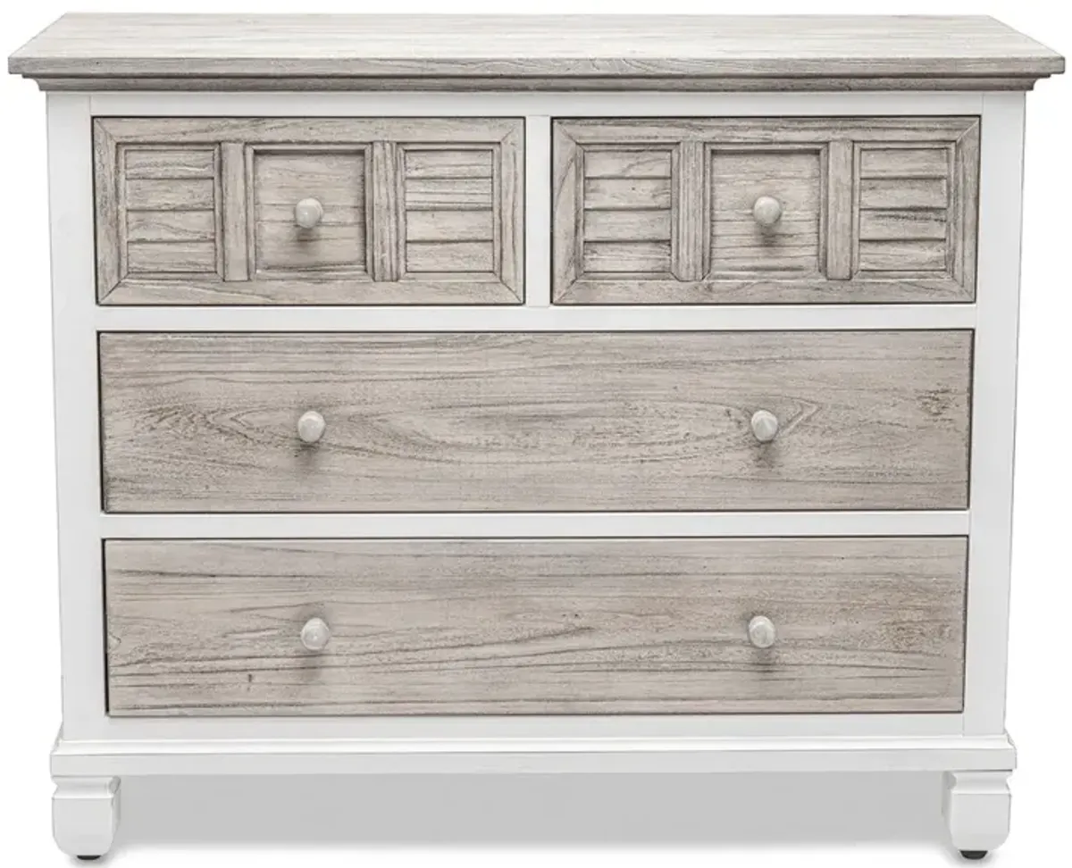 Seawinds Islamorada Dapple Grey Finish 4-Drawer Chest