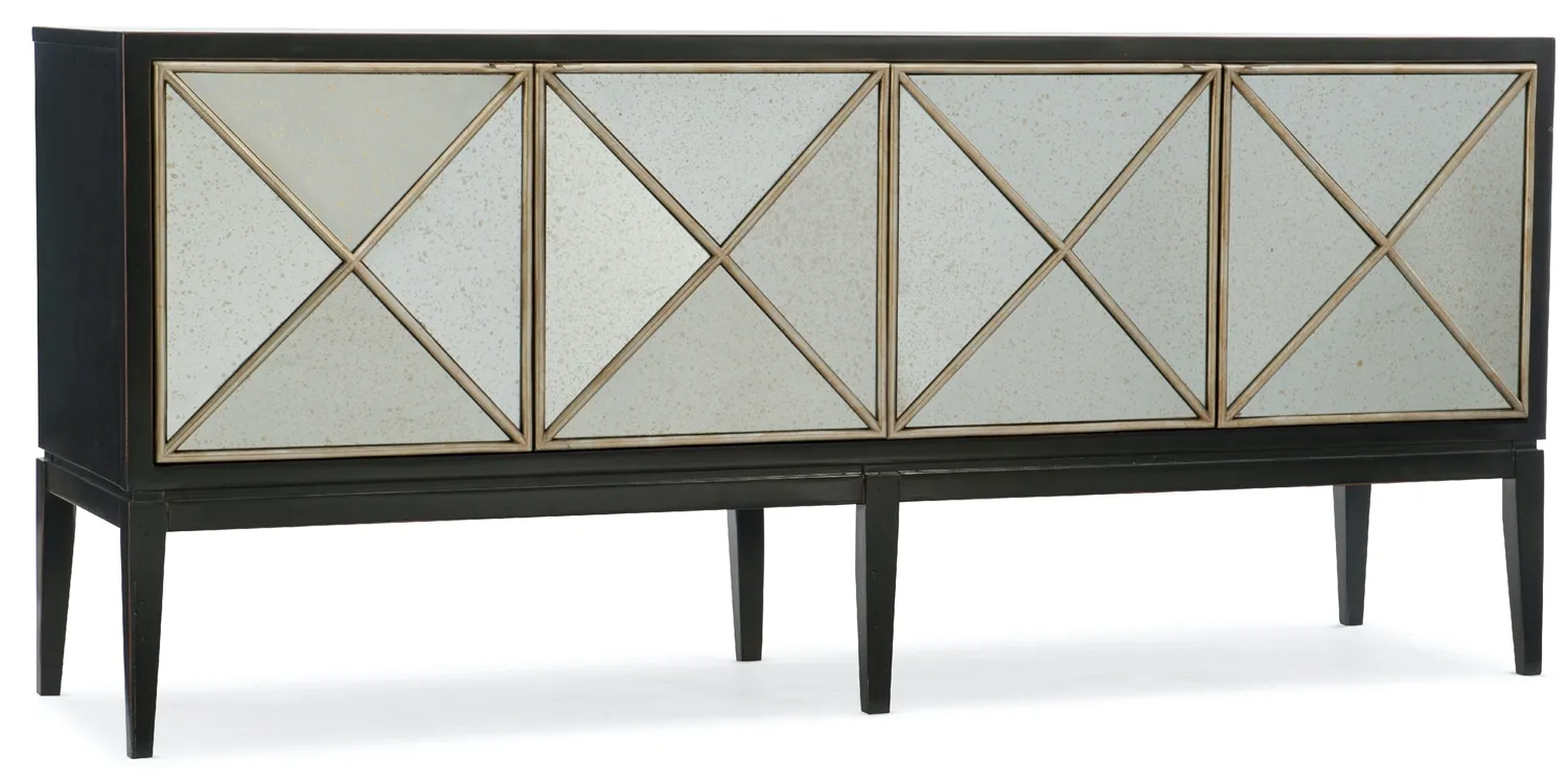 MELANGE JOVA FOUR DOOR SIDEBOARD CREDENZA