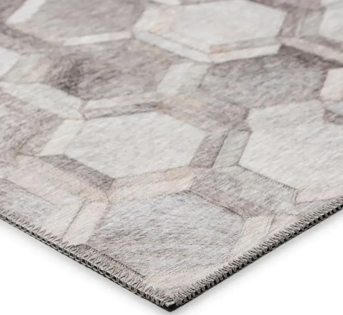 Dalyn Geometric Honeycomb 5'X8' Area Rug in Neutral Tones