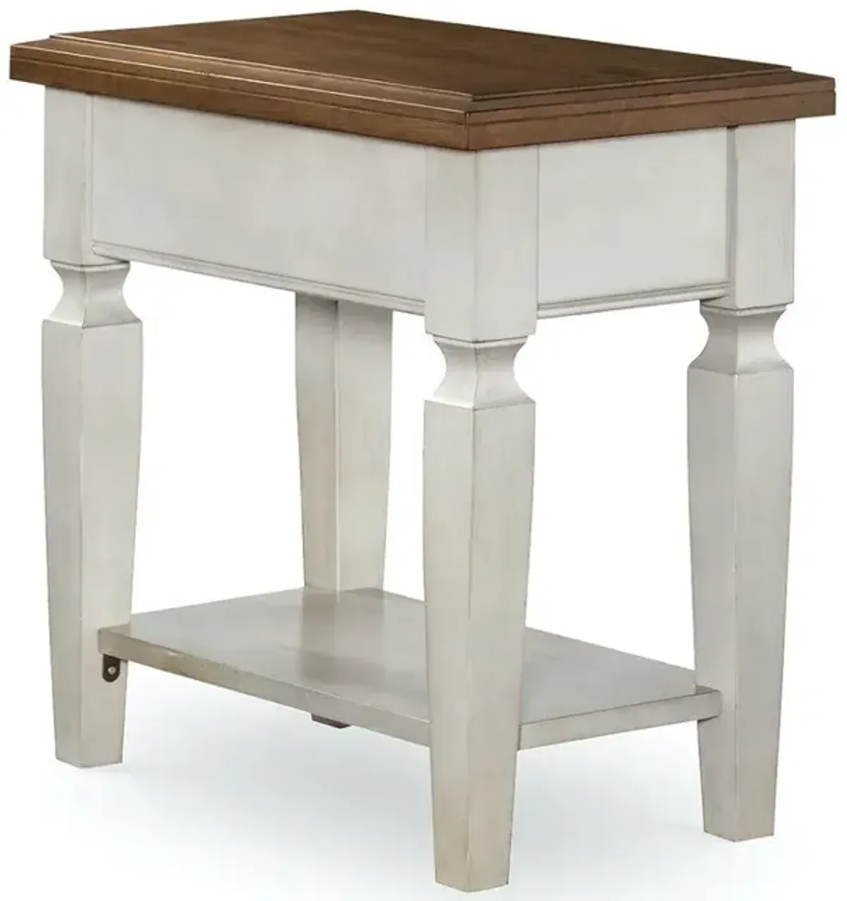 John Thomas Vista Side Table in Hickory & Shell