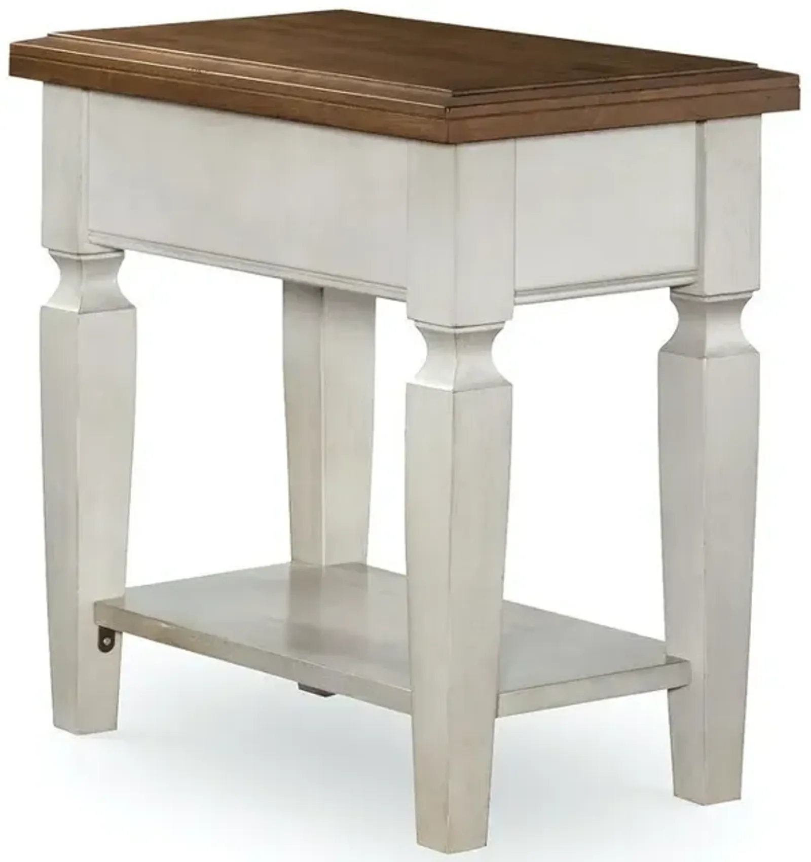 John Thomas Vista Side Table in Hickory & Shell