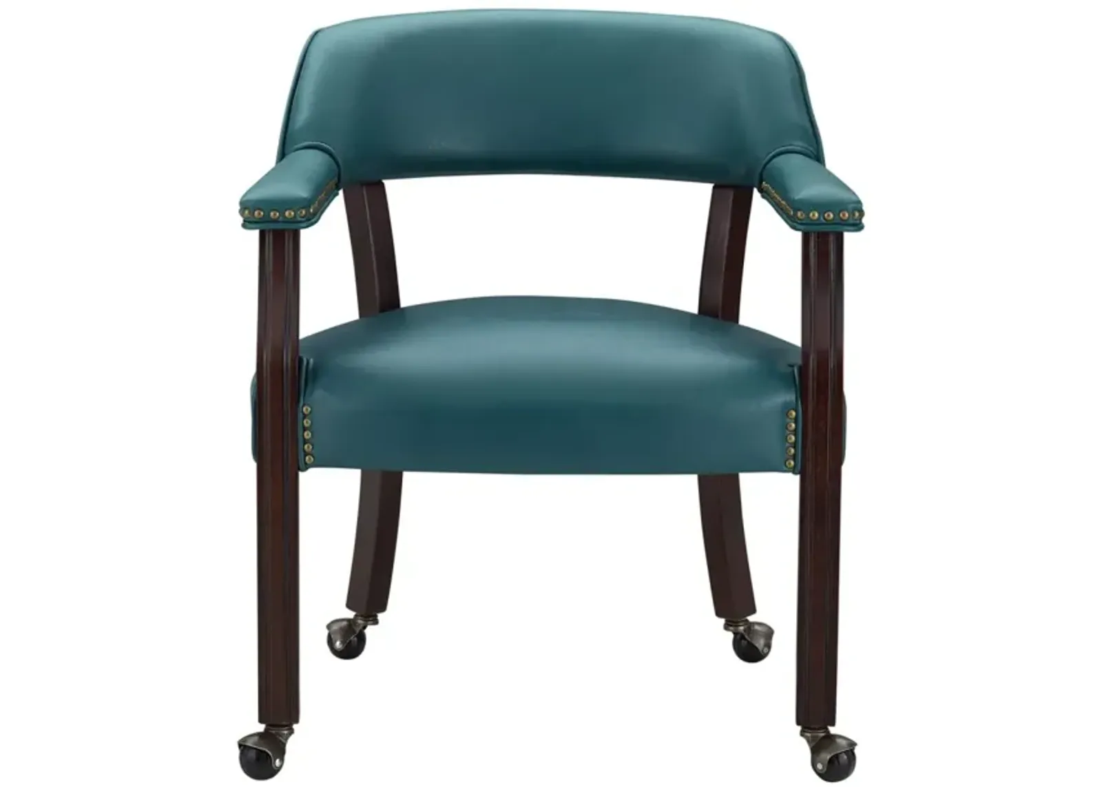 Steve Silver Tournament Teal Armchair with Casters