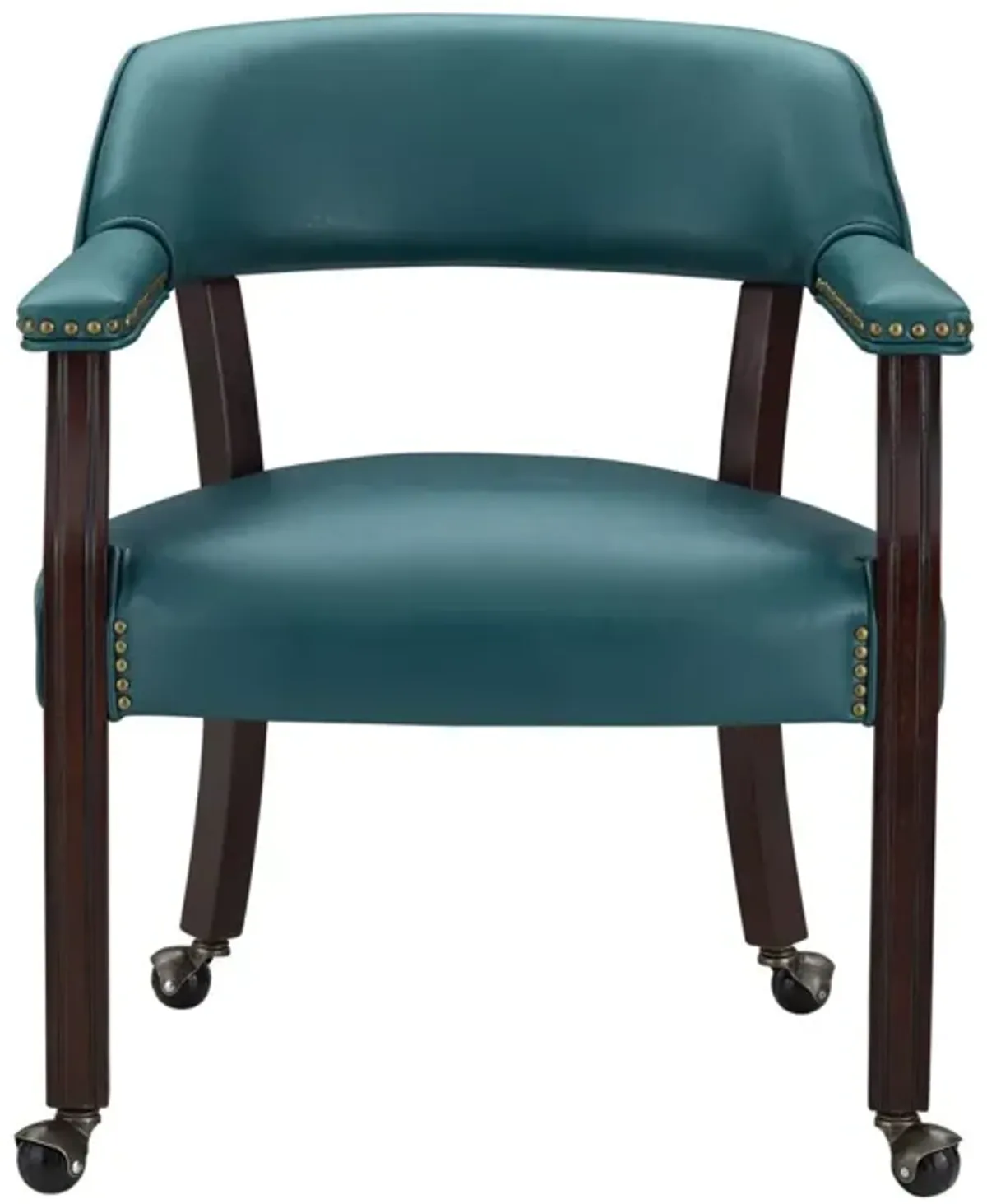 Steve Silver Tournament Teal Armchair with Casters