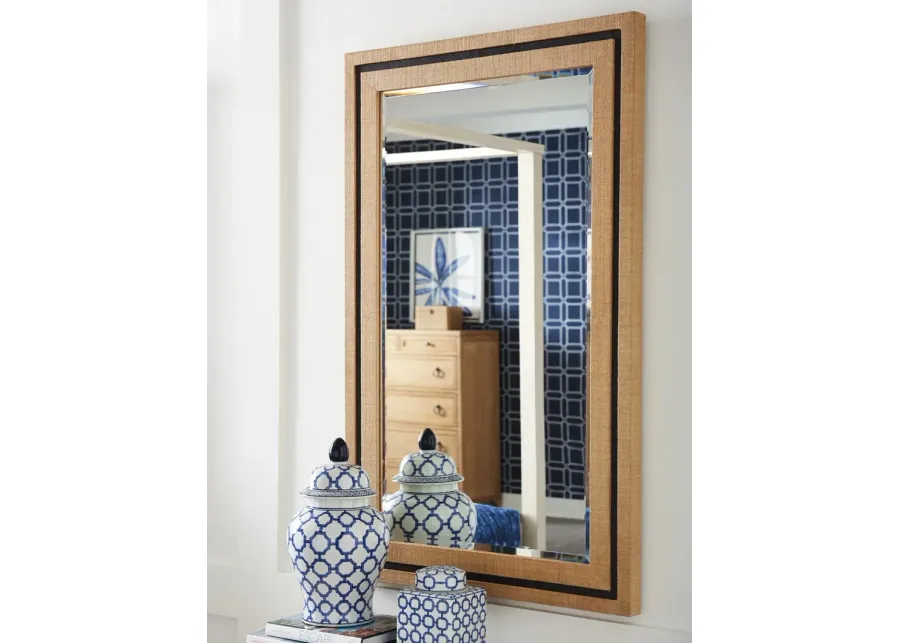 LA COSTA RECTANGULAR RAFFIA MIRROR NEWPORT