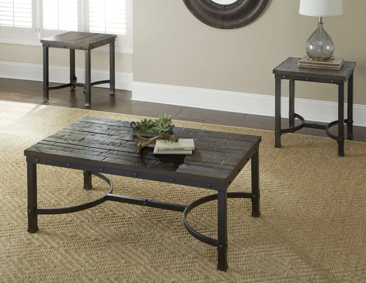 Steve Silver Ambrose Coffee Table In Distressed Brown