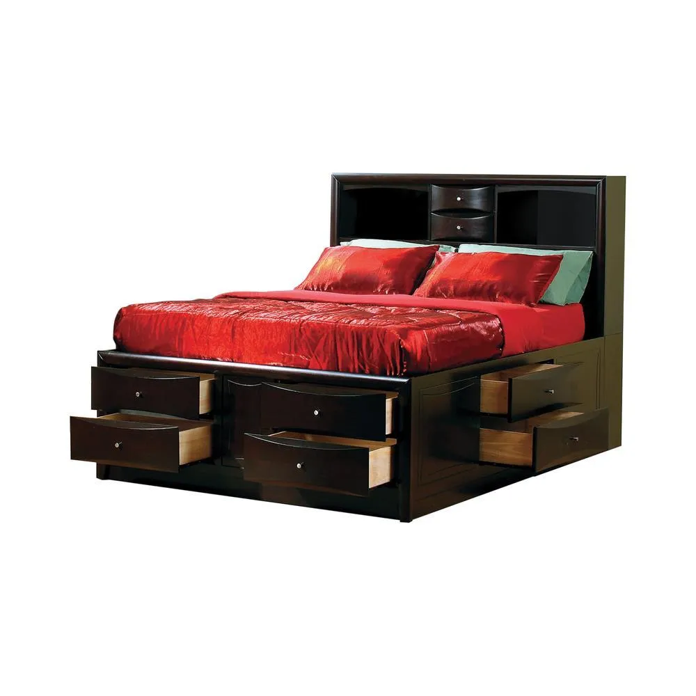 PHOENIX QUEEN BED DEEP CAPPUCCINO