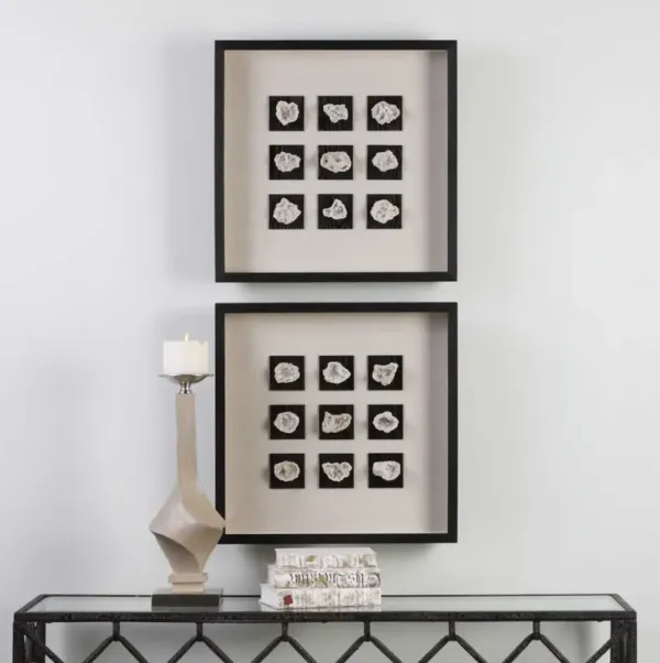Uttermost Geode Linen Shadow Box Wall Art