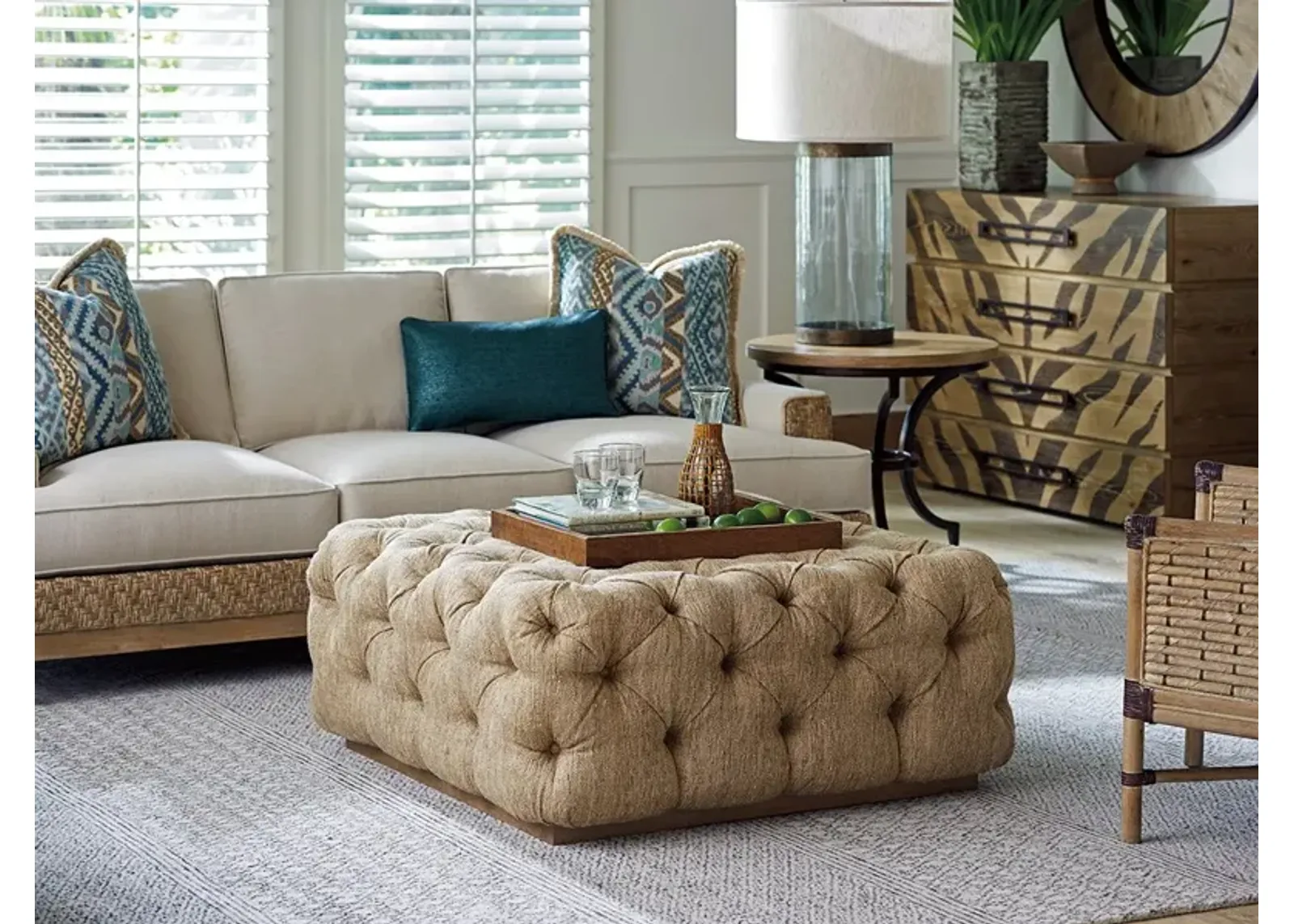 Tommy Bahama Home by Lexington Los Altos Laurel Cocktail Ottoman