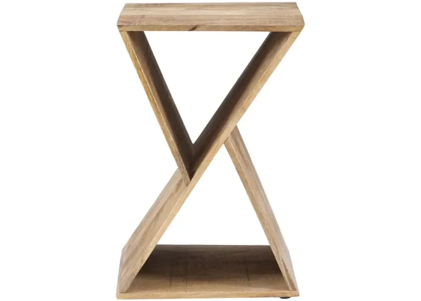 Powell Trevor Triangle Side Table Natural