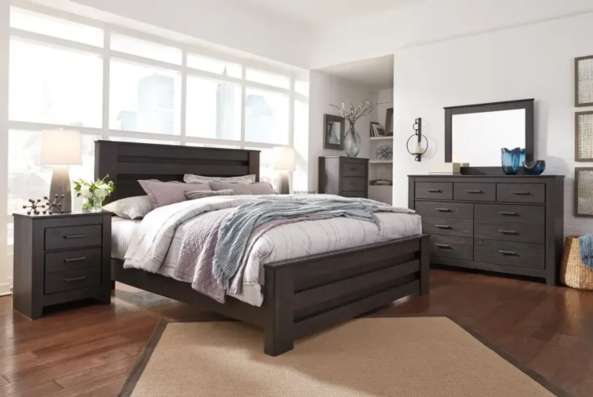 Ashley Brinxton Charcoal King Panel Bed