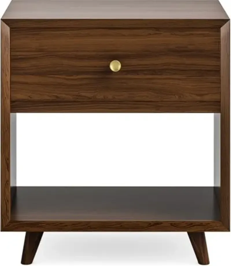 LUDWIG WALNUT OPEN NIGHTSTAND