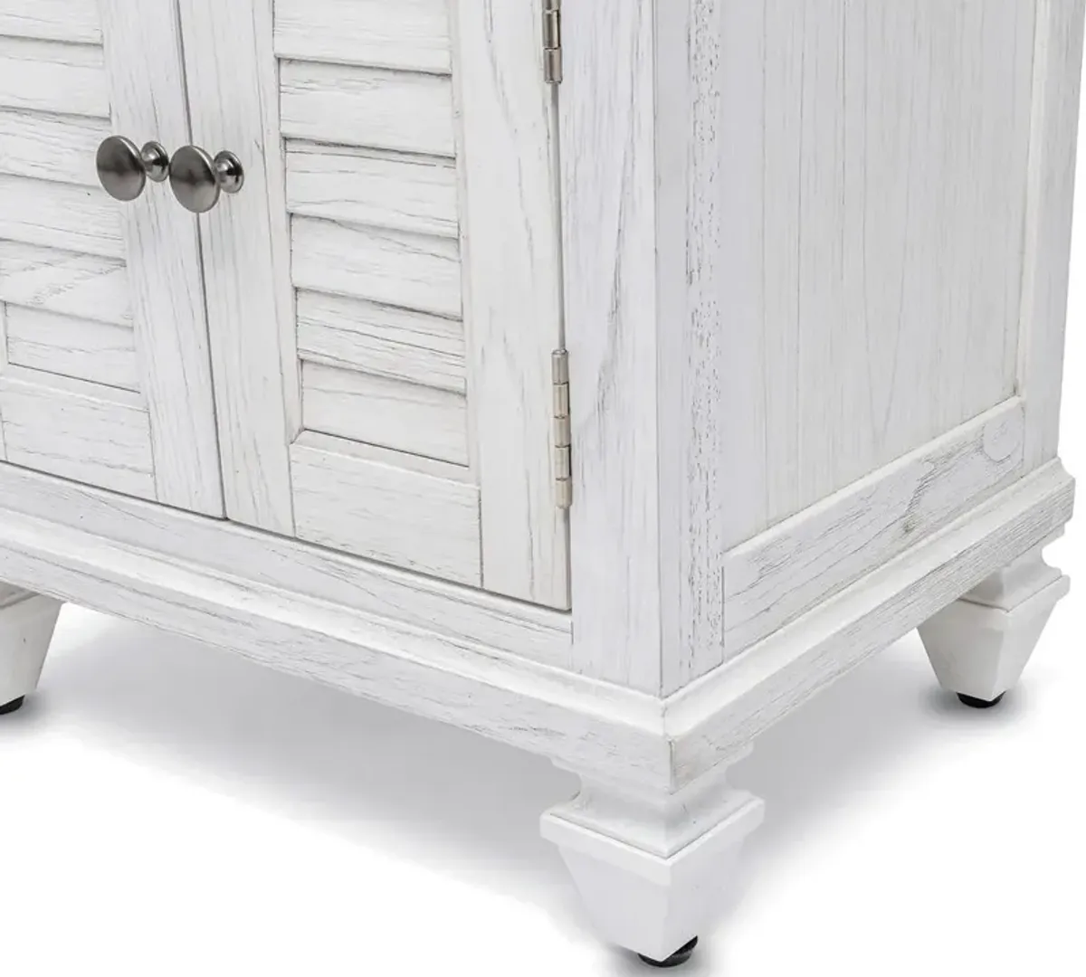 Seawinds Surfside 1-Drawer 2-Door Nightstand with Weathered White Finish