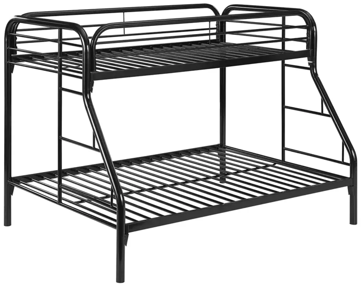 Coaster Morgan Metal Twin Over Full Bunk Bed Black