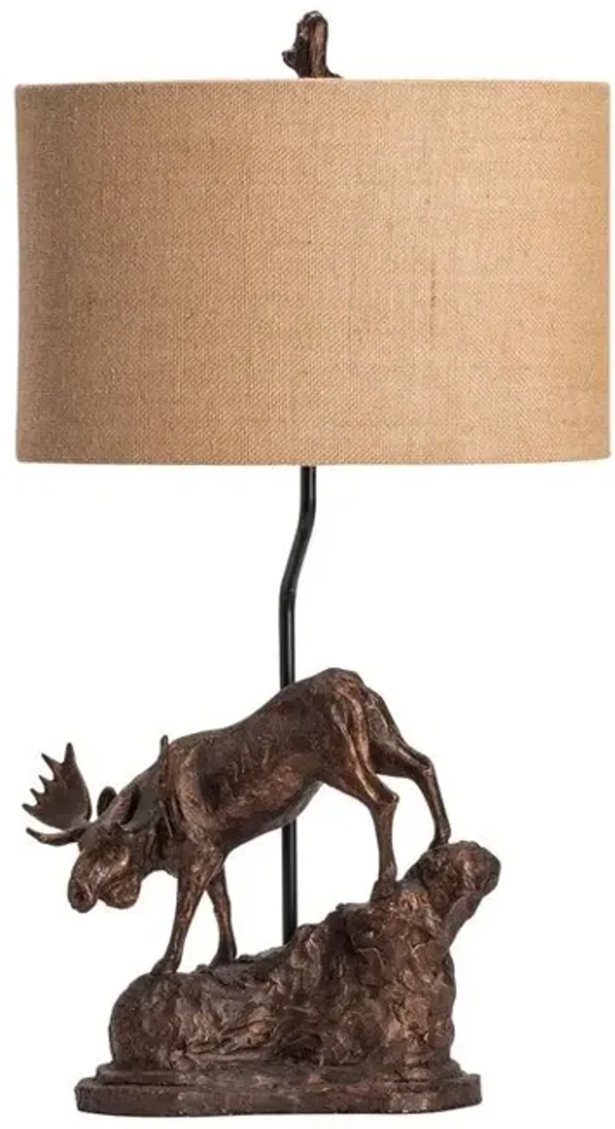 Crestview Moose Trail Black/Bronze/Light Brown Table Lamp