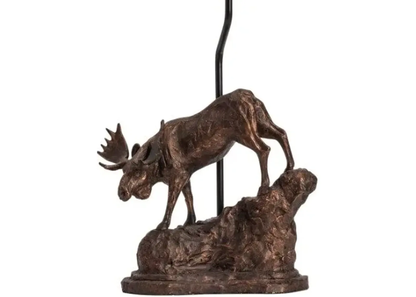 Crestview Moose Trail Black/Bronze/Light Brown Table Lamp