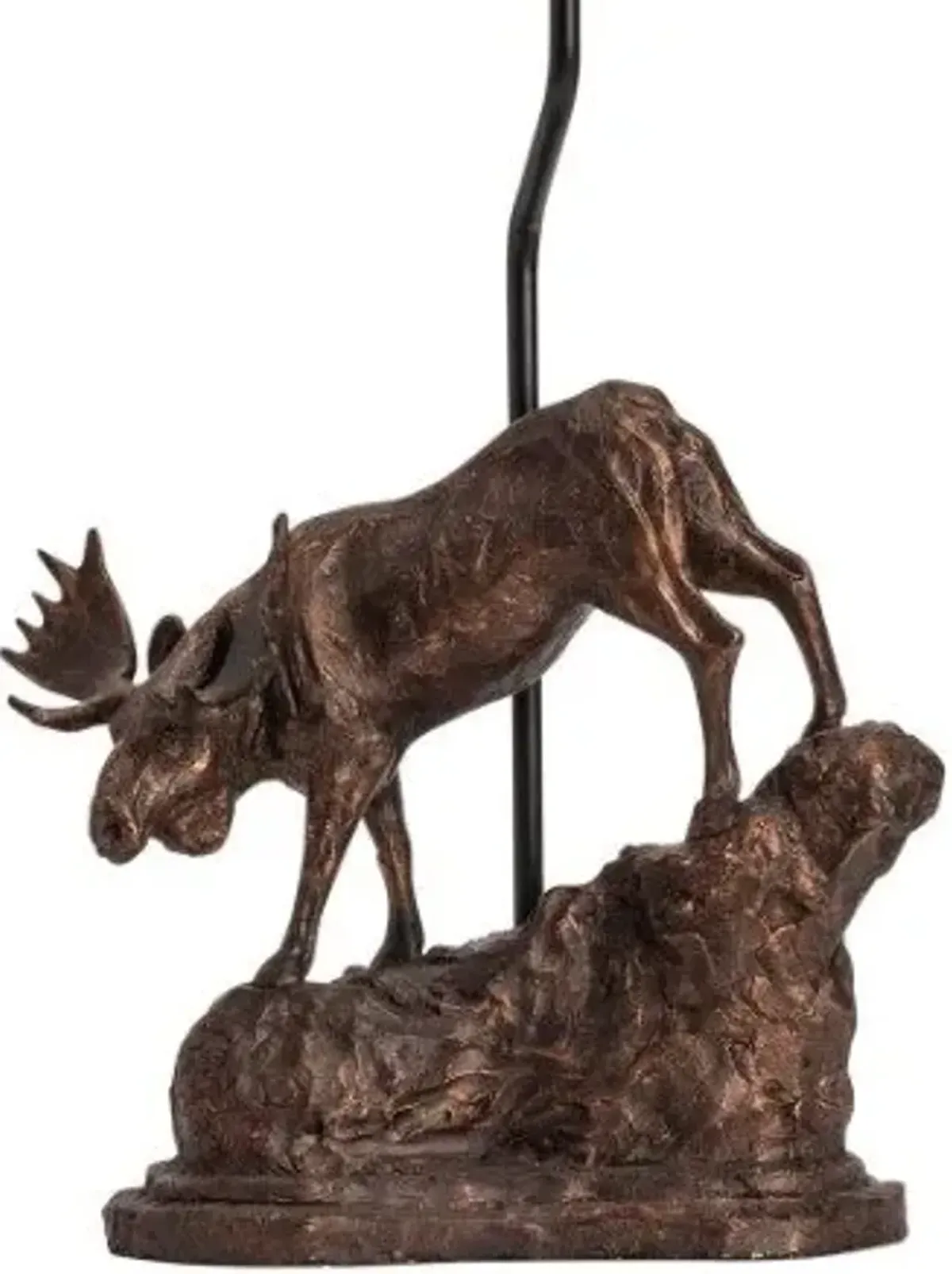 Crestview Moose Trail Black/Bronze/Light Brown Table Lamp